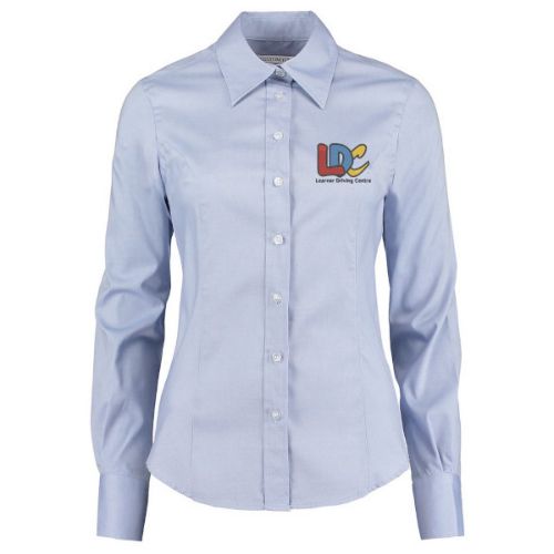 LDC Kustom Kit Women's Corporate Oxford Blouse Long-Sleeved (Tailored Fit)